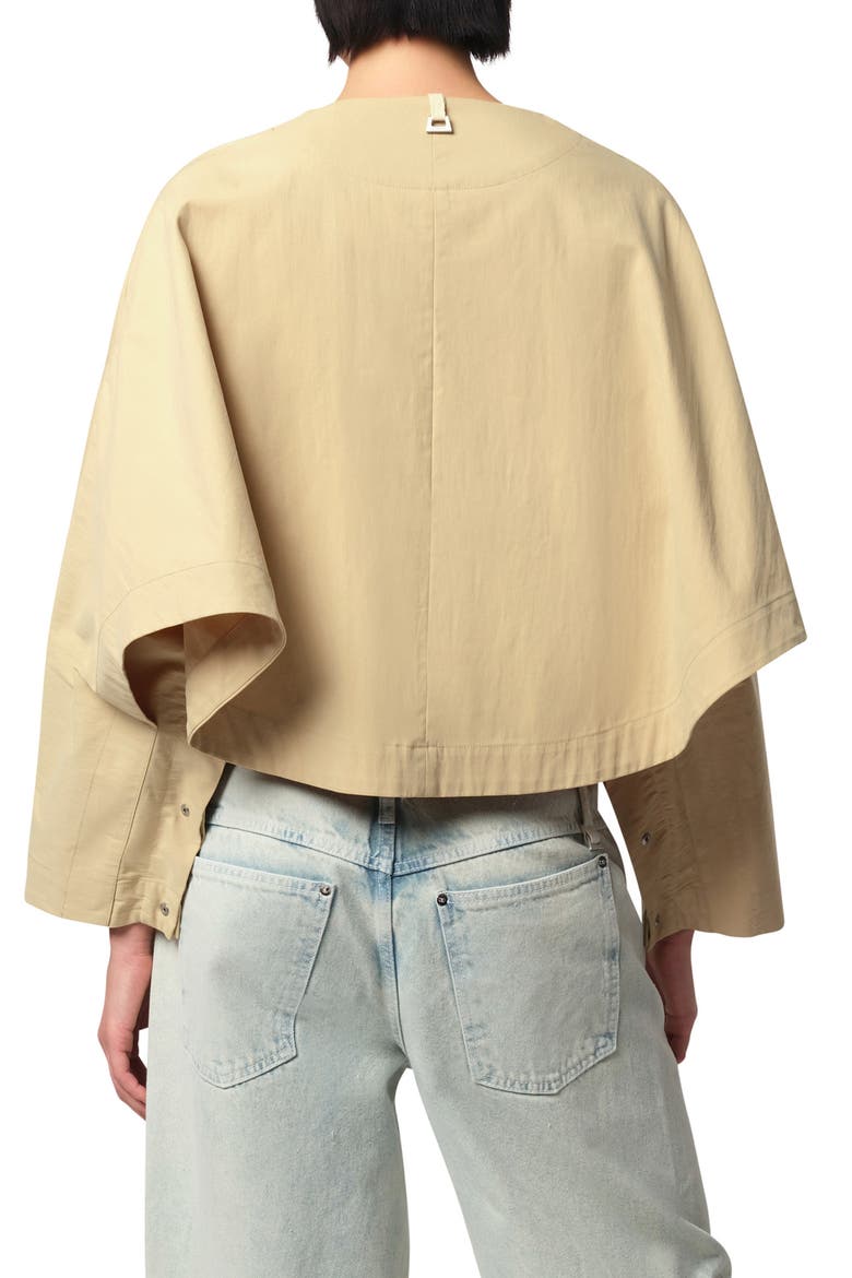Quinn Water Repellent Cotton Blend Cape Jacket, Alternate, color, SANDSTONE