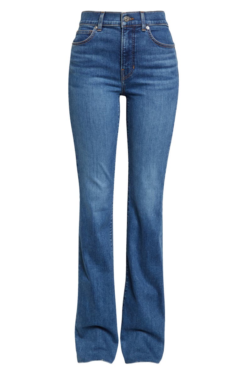 Veronica Beard Cameron Raw Hem Bootcut Jeans, Alternate, color, 