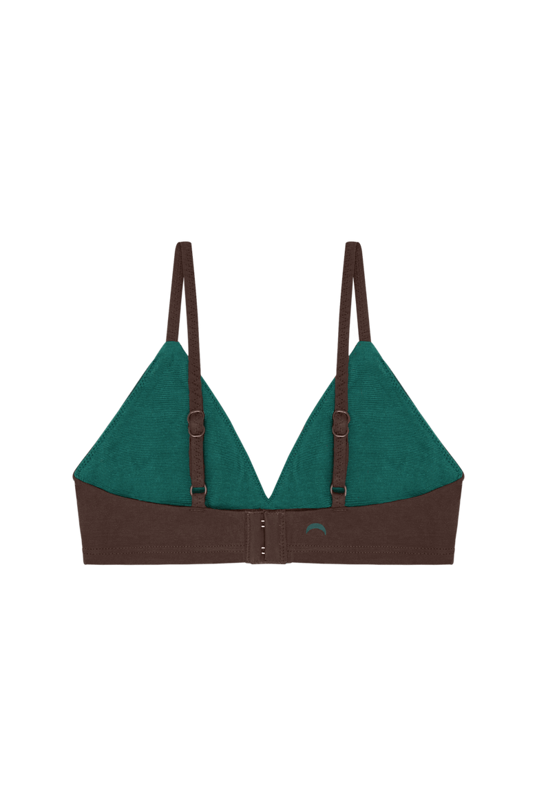 Triangle Bra, Alternate, color, Brown