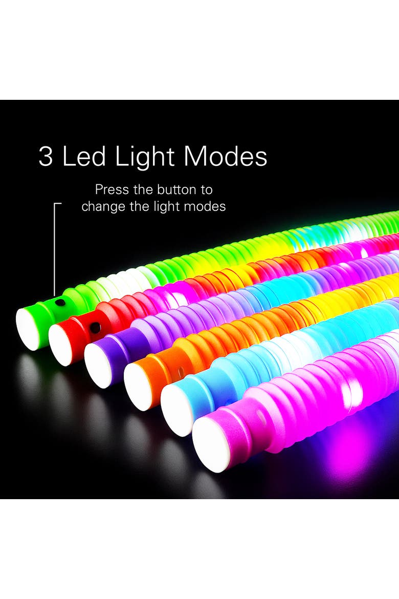 12-Piece Assorted Stretchy Glow Pop Tube Toy, Alternate, color, Assorted Pre-Pack