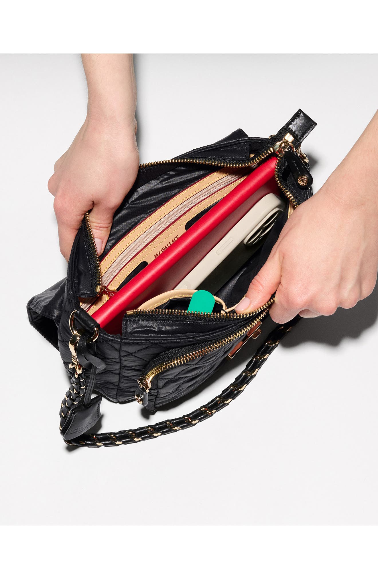 Medium Crosby Lock Crossbody, Alternate, color, BLACK