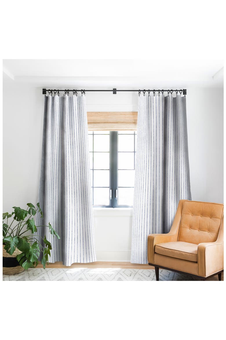 Holli Zollinger Aegean Stripe Blackout Window Panel, Main, color, BLUE
