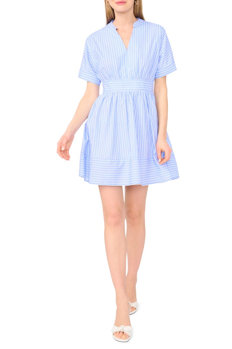 V-Neck Mini Dress, Main, color, SERENITY