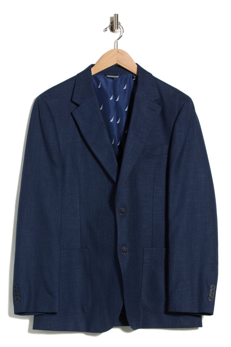 Structured Weave Sport Coat, Alternate, color, NAVY
