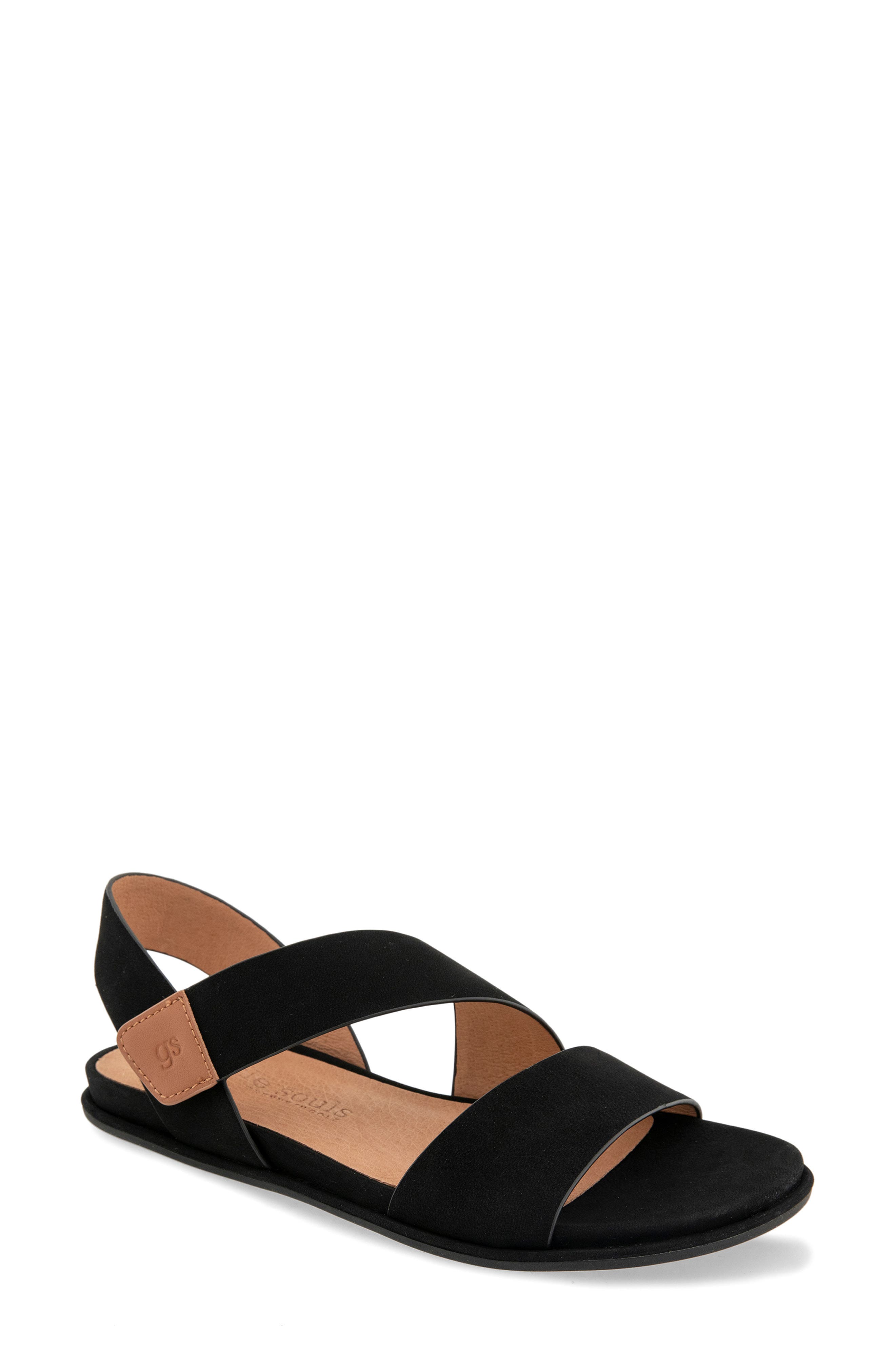 Gentle Souls Lottie Slingback Sandal, Main, color, Black Nubuck