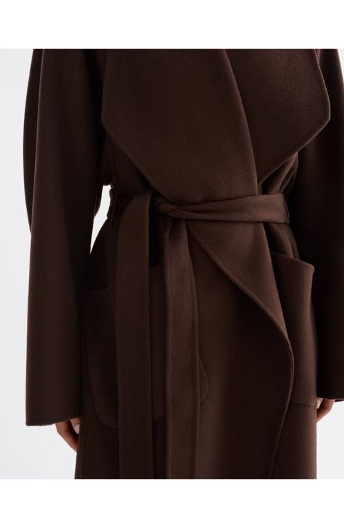 Lamarque Coreen | Belted Wool Maxi Coat In Brown