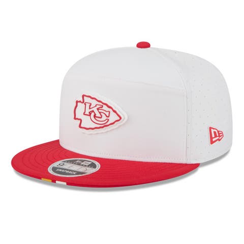 Men's New Era  White/Red Kansas City Chiefs 2025 NFL Training Camp Split Panel 9FIFTY Snapback Hat