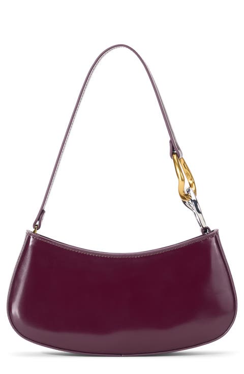 ショルダーバッグ・ポシェット ^LEATHERY^ Glossy Ribbon Shoulder Bag RED LRBG4311RD FAUX PATENT LEATHER FINISH SHOULDER BAG - Red | ZARA United