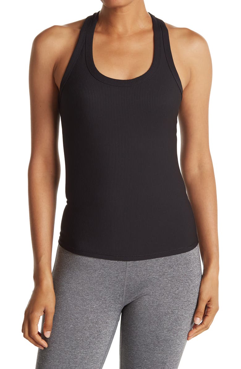 90 DEGREE BY REFLEX Ribbed Racerback Tank Top, Main, color,