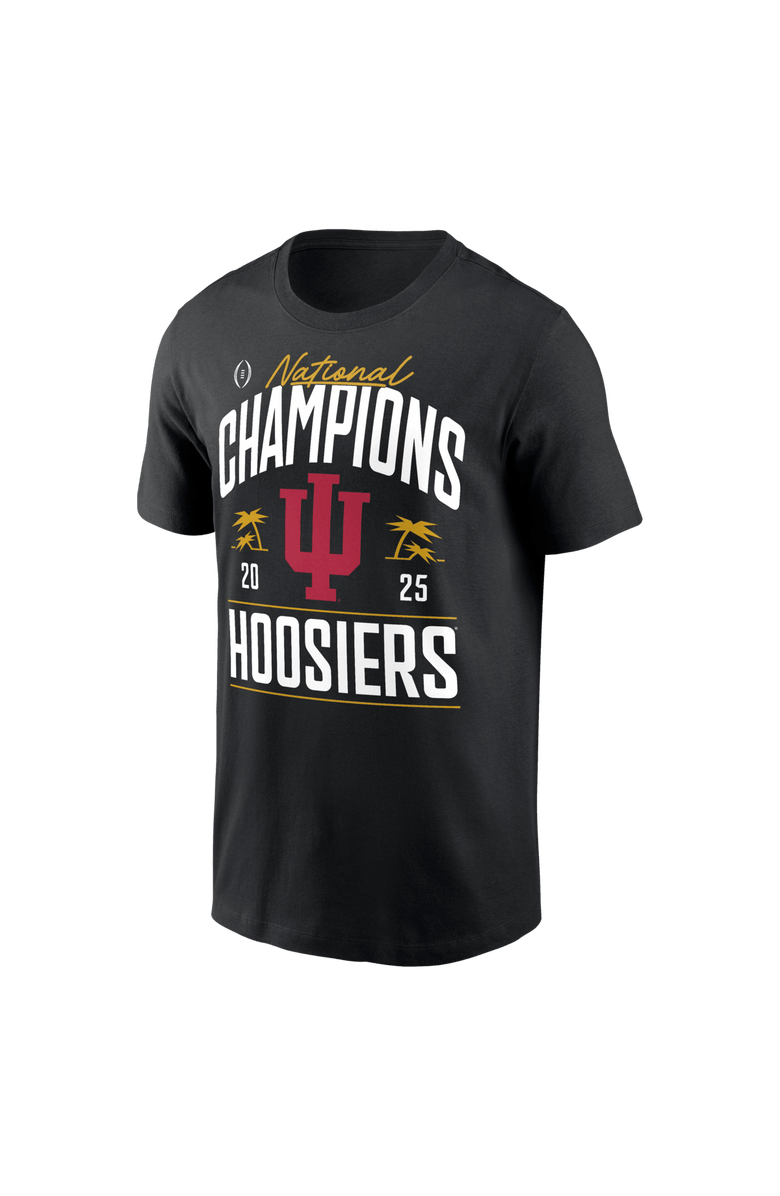 Nike Men's Black Indiana Hoosiers College Football Playoff 2025 National Champions Locker Room Replica T-Shirt, Alternate, color, Black