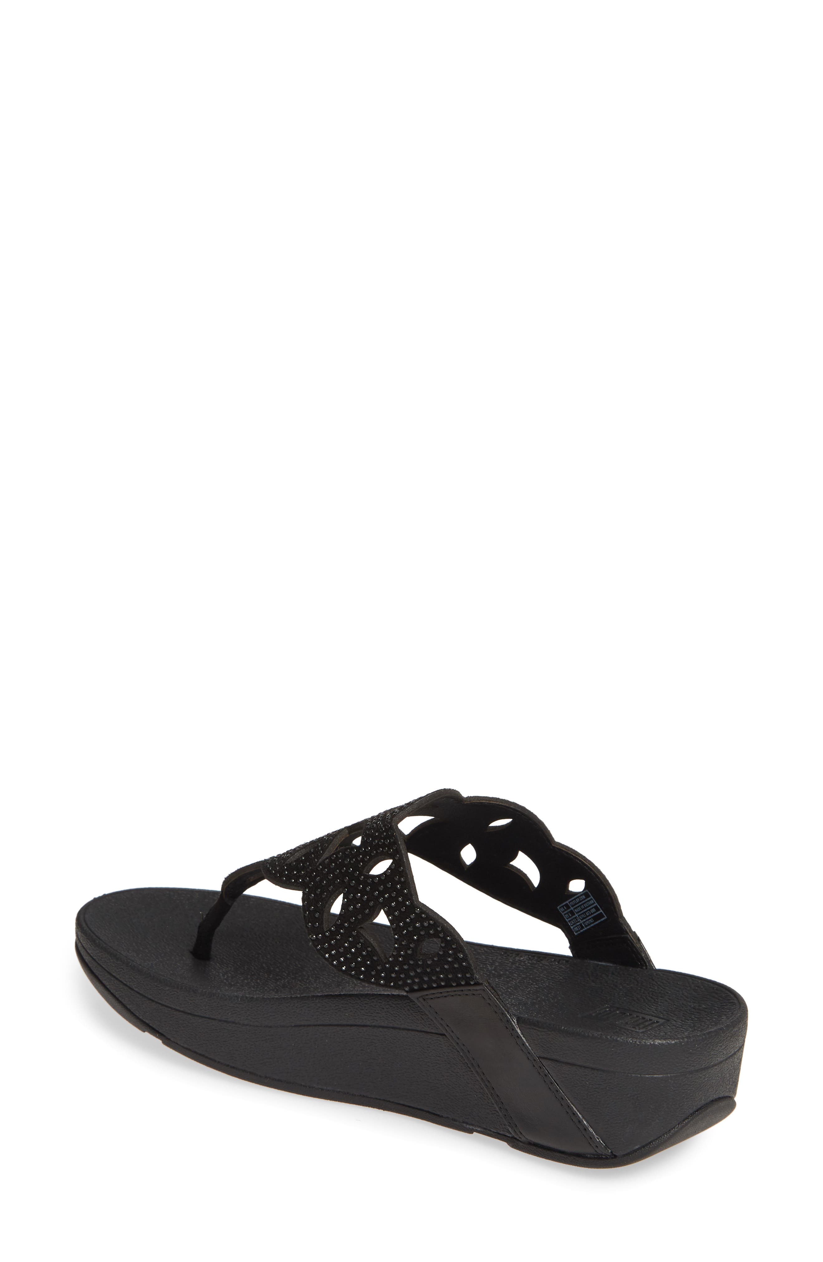 FitFlop Elora Crystal Flip Flop, Alternate, color, 