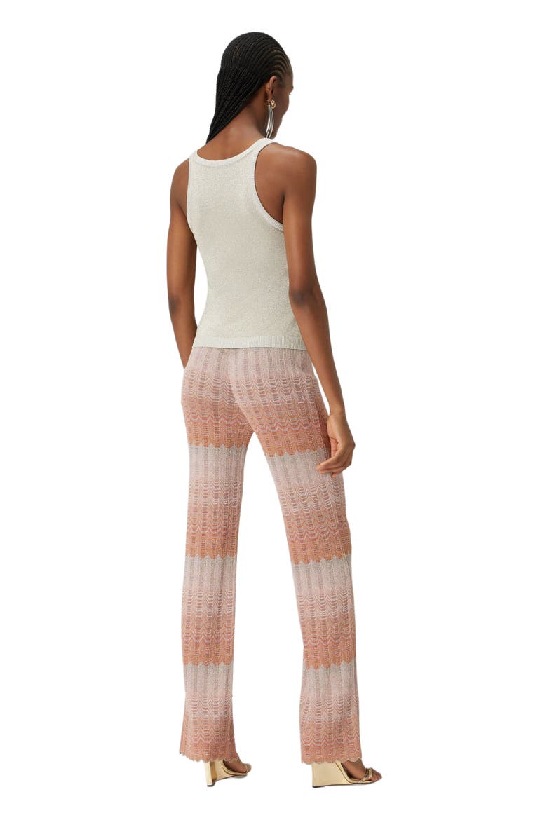 Glitter-effect Viscose Tank Top, Alternate, color, White & Gold
