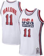 Mitchell & Ness Men's Mitchell & Ness Karl Malone White USA Basketball 1992 Authentic Jersey