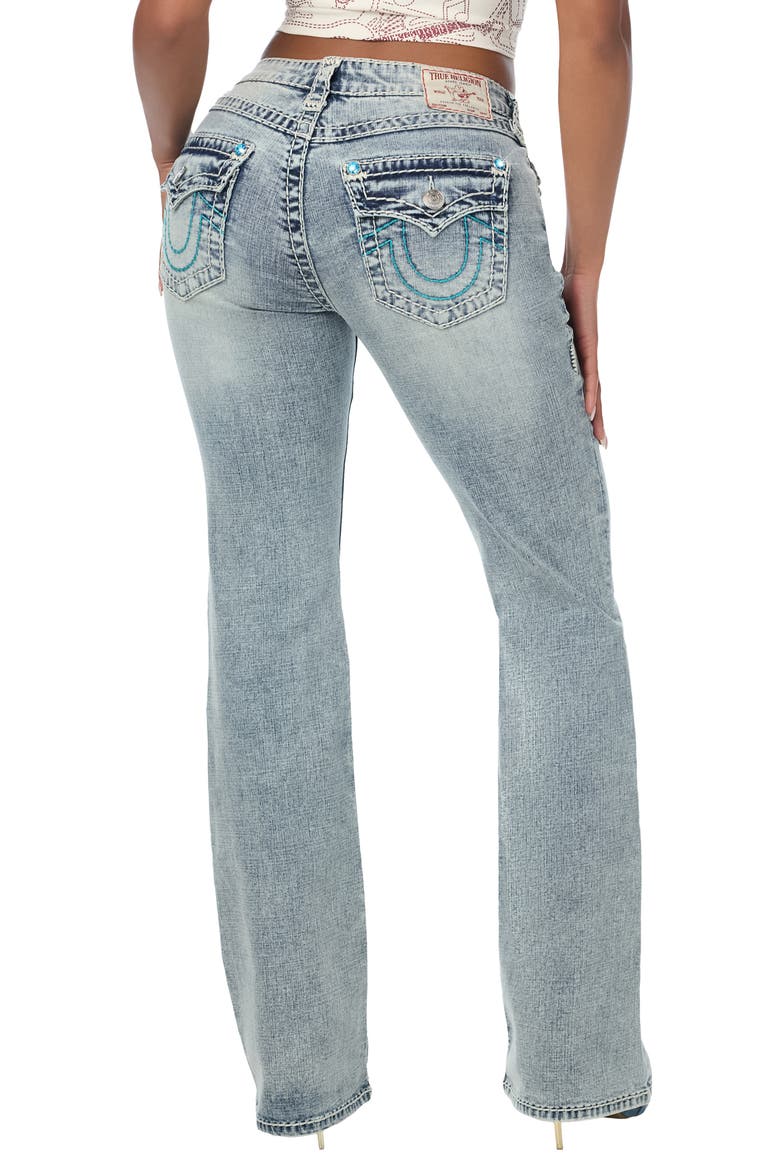 Becca Mid Rise Bootcut Jeans, Alternate, color, PETAL BLOOM