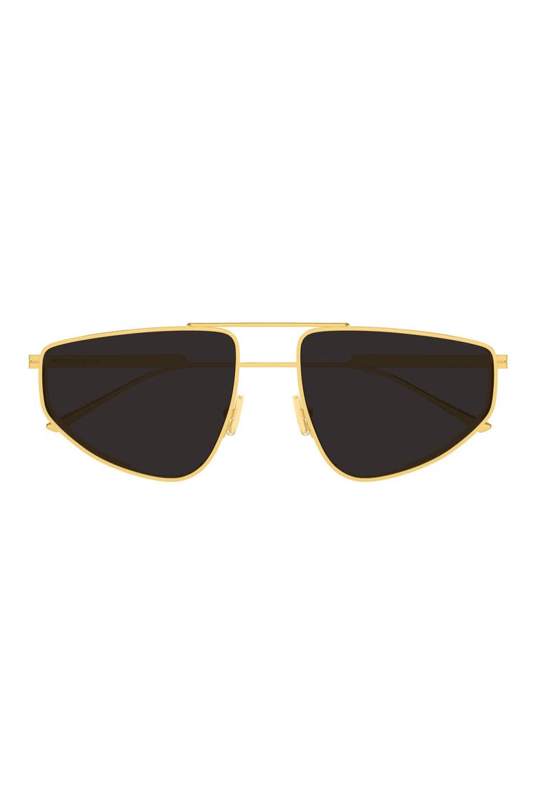 BV1466S 64mm Geometric Aviator Sunglasses, Main, color, GOLD