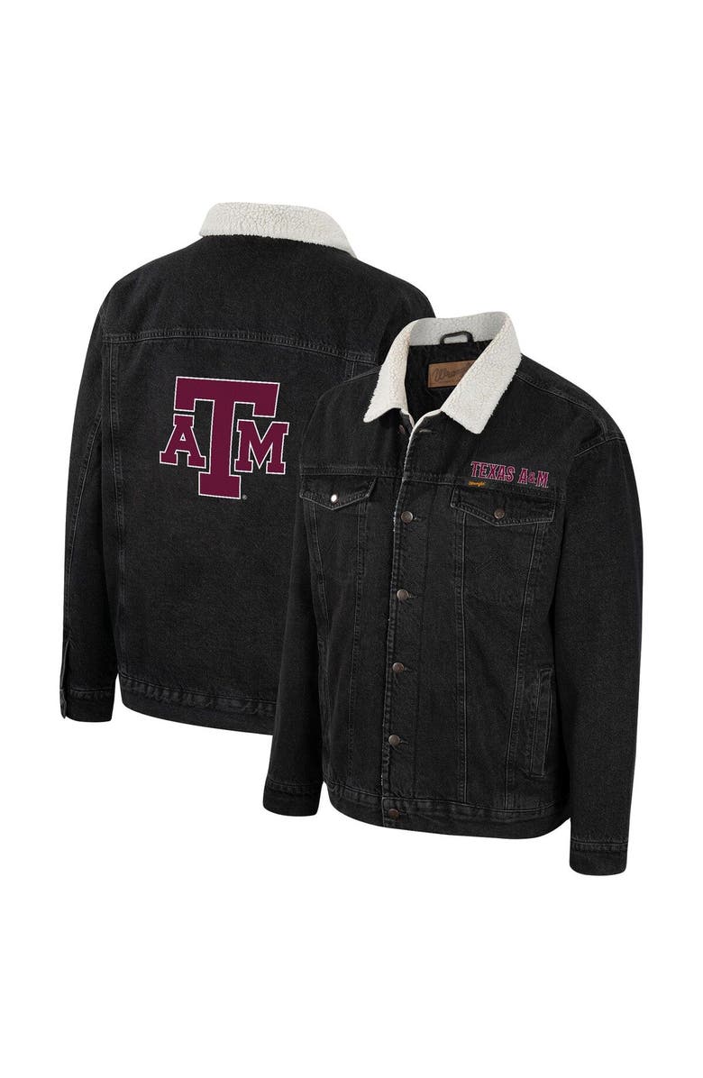 COLOSSEUM X WRANGLER Men's Colosseum x Wrangler Charcoal Texas A&M Aggies Western Button-Up Denim Jacket, Main, color, Charcoal
