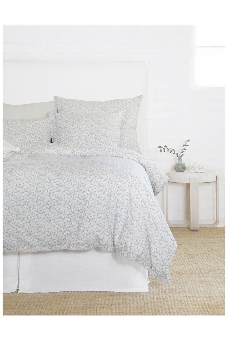 June Duvet Cover, Main, color, OCEAN/ GREY