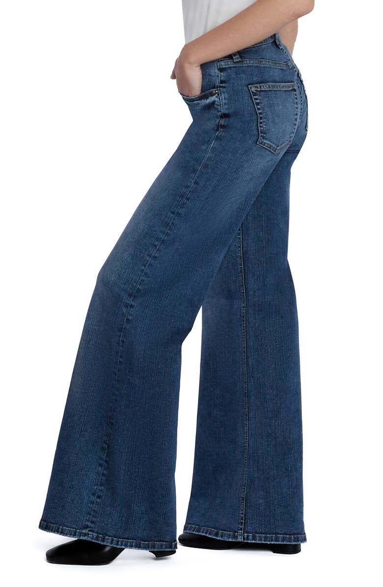 HINT OF BLU Myra Mid Rise Wide Leg Jeans, Alternate, color, Myra Blue