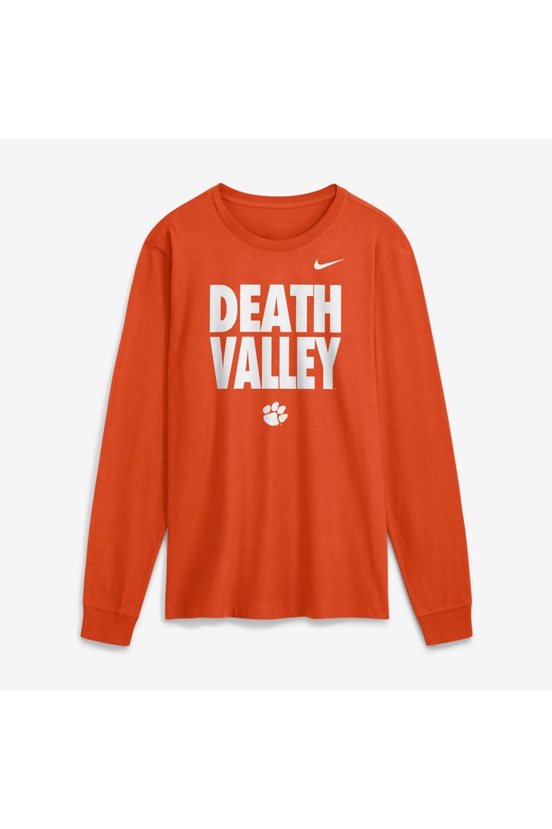 Men's Nike  Orange Clemson Tigers 2026 Sideline Slogan Dri-FIT Long Sleeve T-Shirt, Main, color, Orange