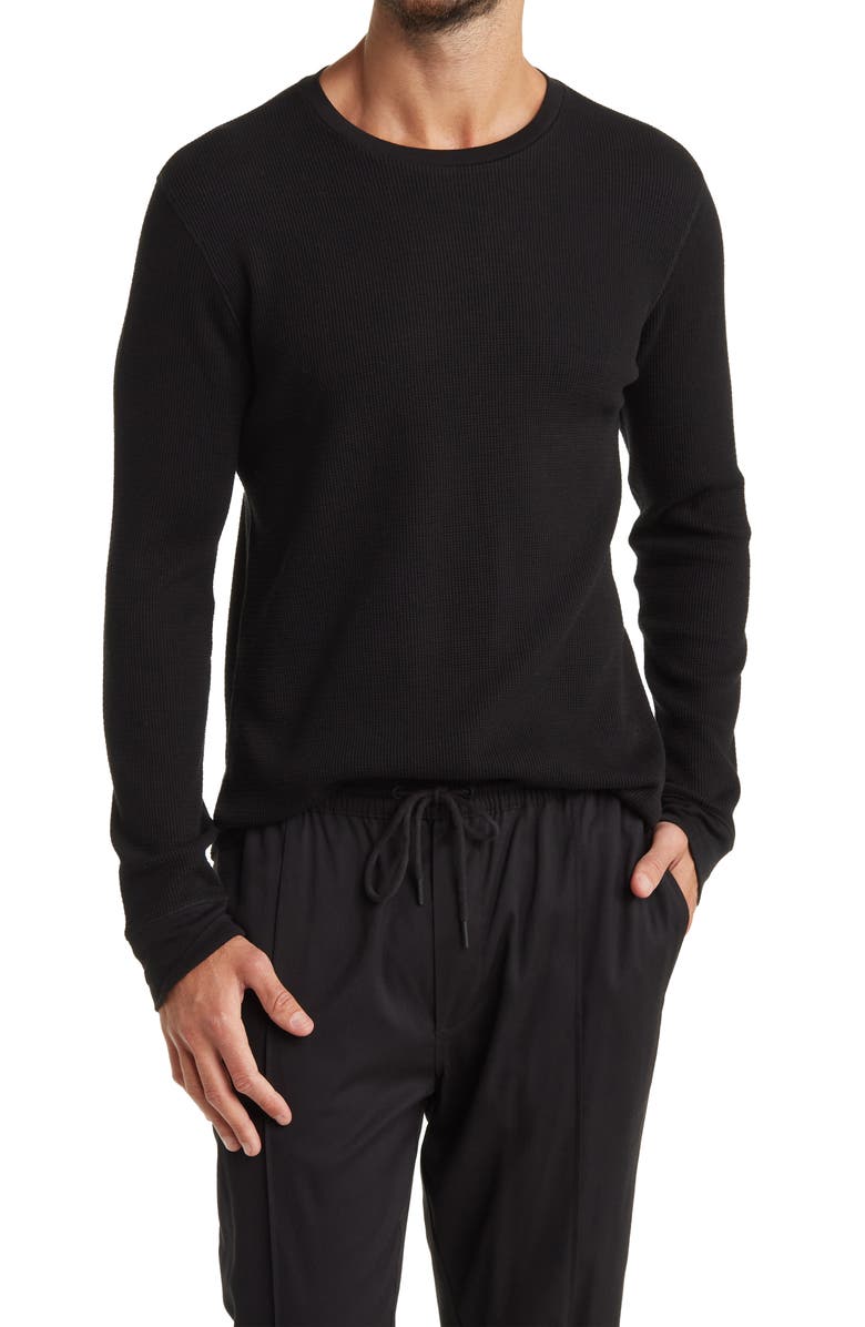 Vince Men's Thermal Cotton Blend Long Sleeve Crewneck T-Shirt, Main, color, 
