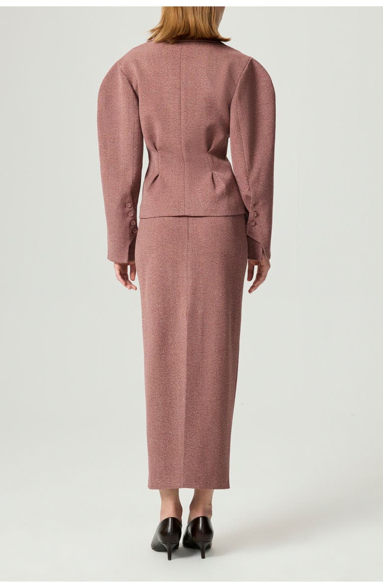 Nocturne Double-Breasted Tailored Blazer, Alternate, color, Burgundy