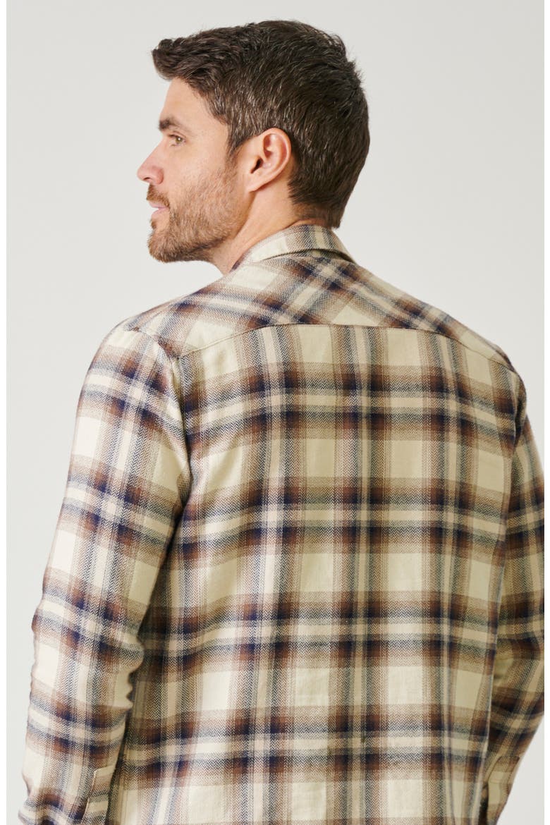 Wolf Flannel Button Up, Alternate, color, Coyote