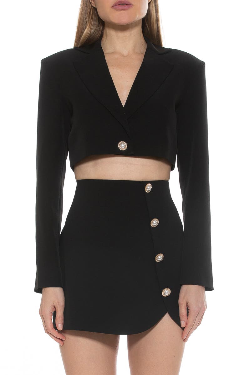 Alexia Admor Jane Cropped Long Sleeve Jacket, Alternate, color, 