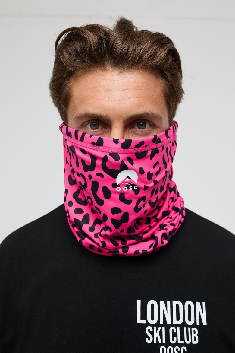Neckwarmer - Hotel California Pink Leopard, Alternate, color, Hotel California Pink Leopard