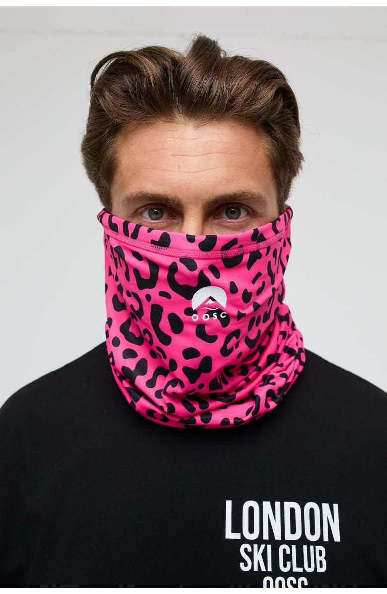OOSC Neckwarmer - Hotel California Pink Leopard, Alternate, color, Hotel California Pink Leopard