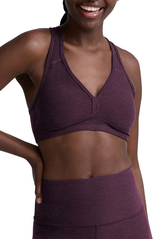 Beyond Yoga Lift Your Spirits Sports Bra In Burgundy