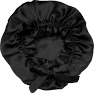 SILKSILKY Pure Silk Double Layer Bonnet with Ribbon