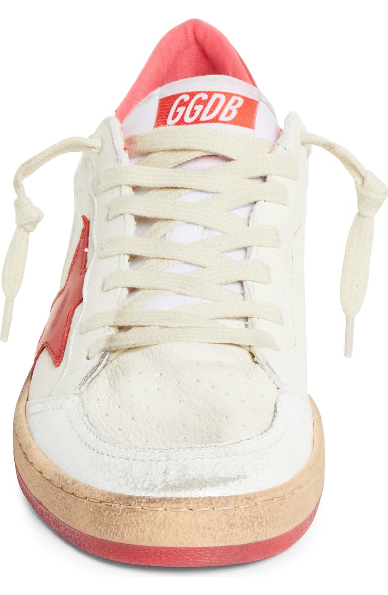 Golden Goose Ball Star Low Top Sneaker, Alternate, color, White/ Strawberry Red