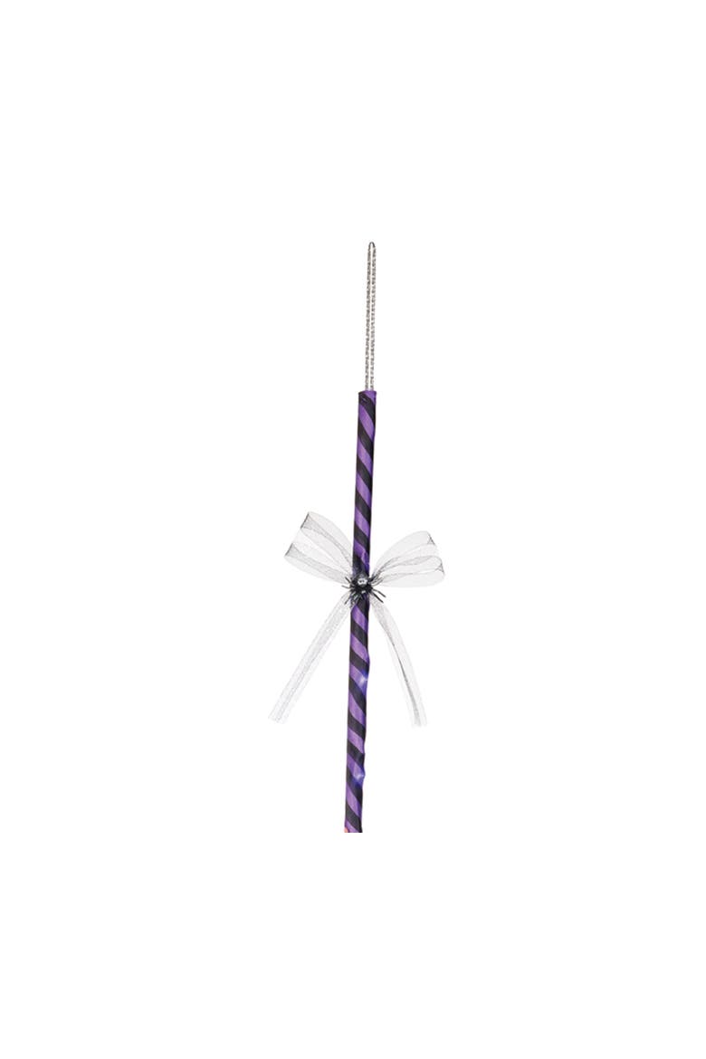 Purple & Black Decorative LED Witch's Broom Halloween Figurine, 35.43", Alternate, color, Purple