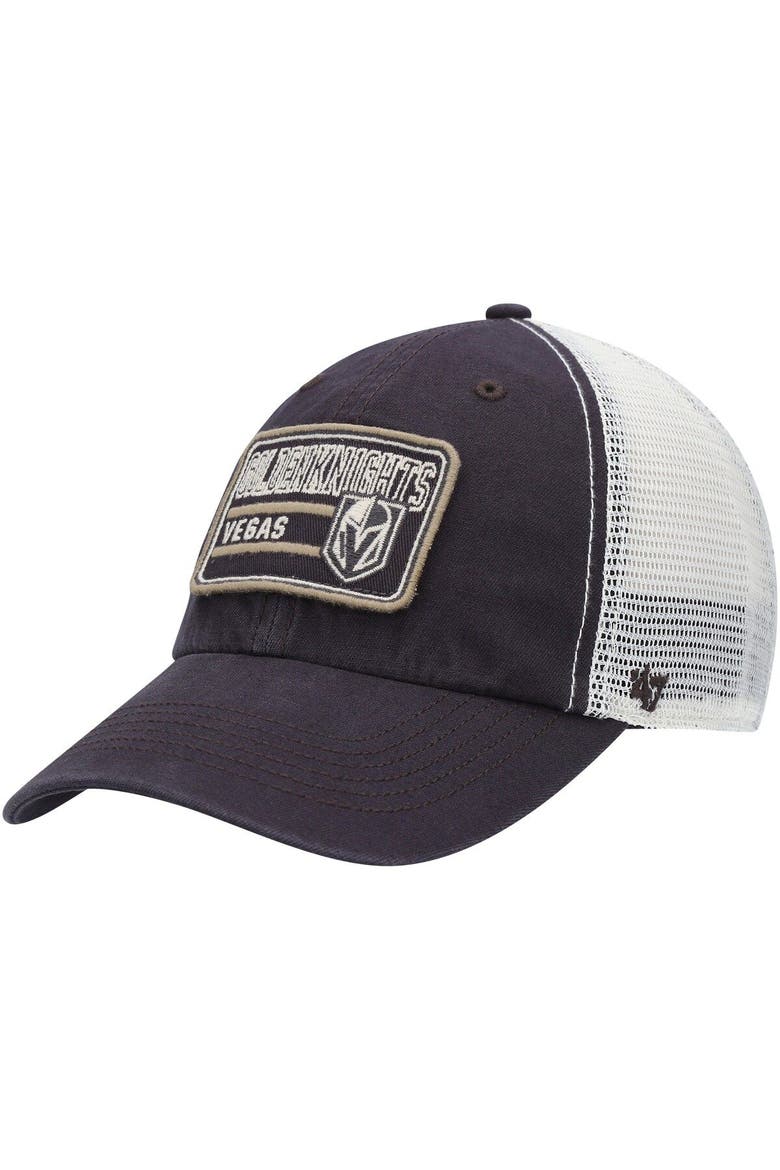 Men's '47 Charcoal Vegas Golden Knights Off Ramp Trucker Snapback Hat, Main, color, Charcoal