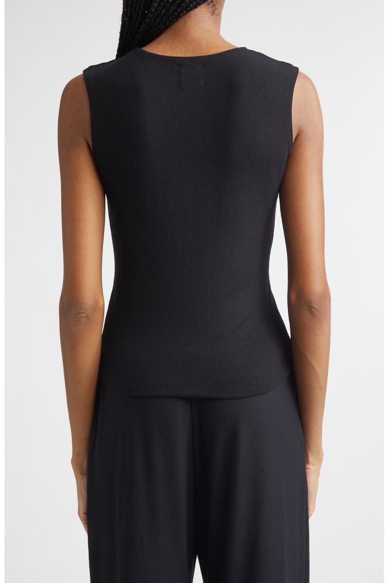 Lauren Short Sleeve Crewneck Tank, Alternate, color, BLACK