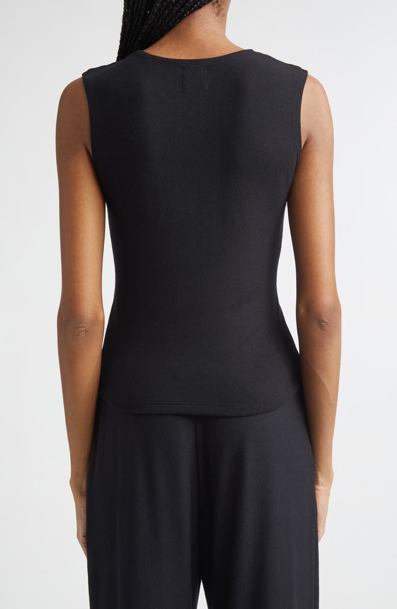 LESET Lauren Short Sleeve Crewneck Tank, Alternate, color, Black