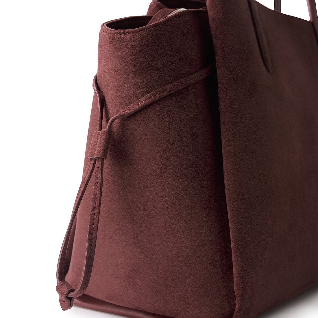 Clothilde - Vegan Suede Tote Bag, Alternate, color, Cassis
