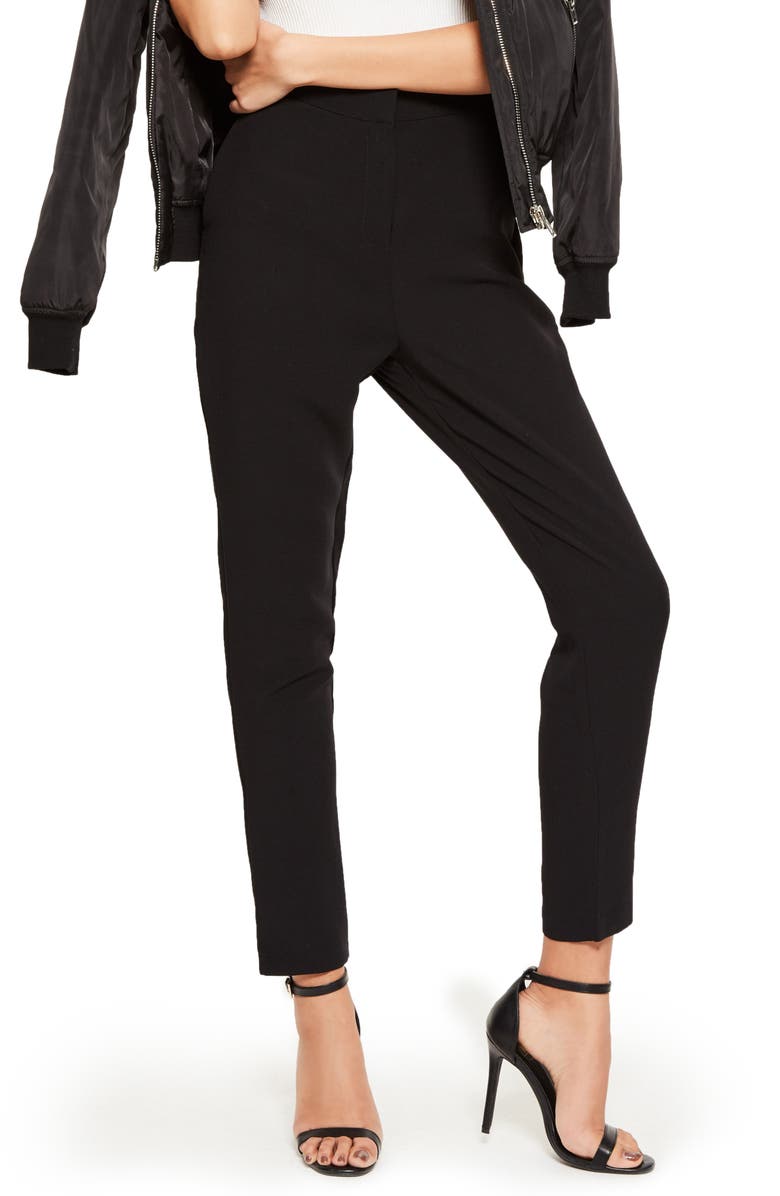 Missguided Crop Cigarette Trousers, Alternate, color, 