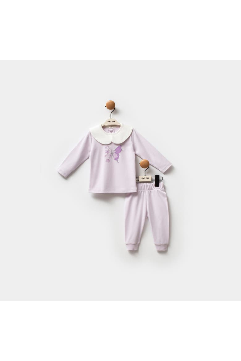 Butterfly Flower Outfit Set, Alternate, color, Purple
