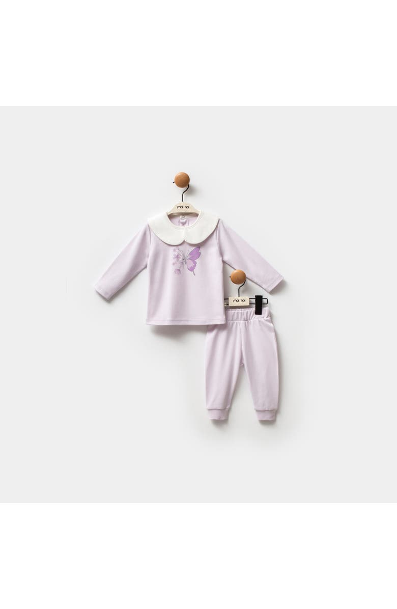 moi noi Butterfly Flower Outfit Set, Alternate, color, Purple