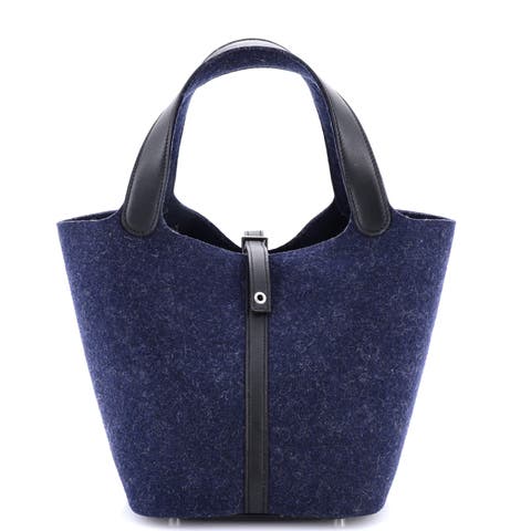 Picotin Lock Bag Felt with Leather MM