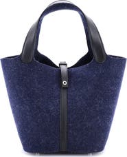 Pre-Owned Hermes Picotin Lock Bag Felt with Leather MM