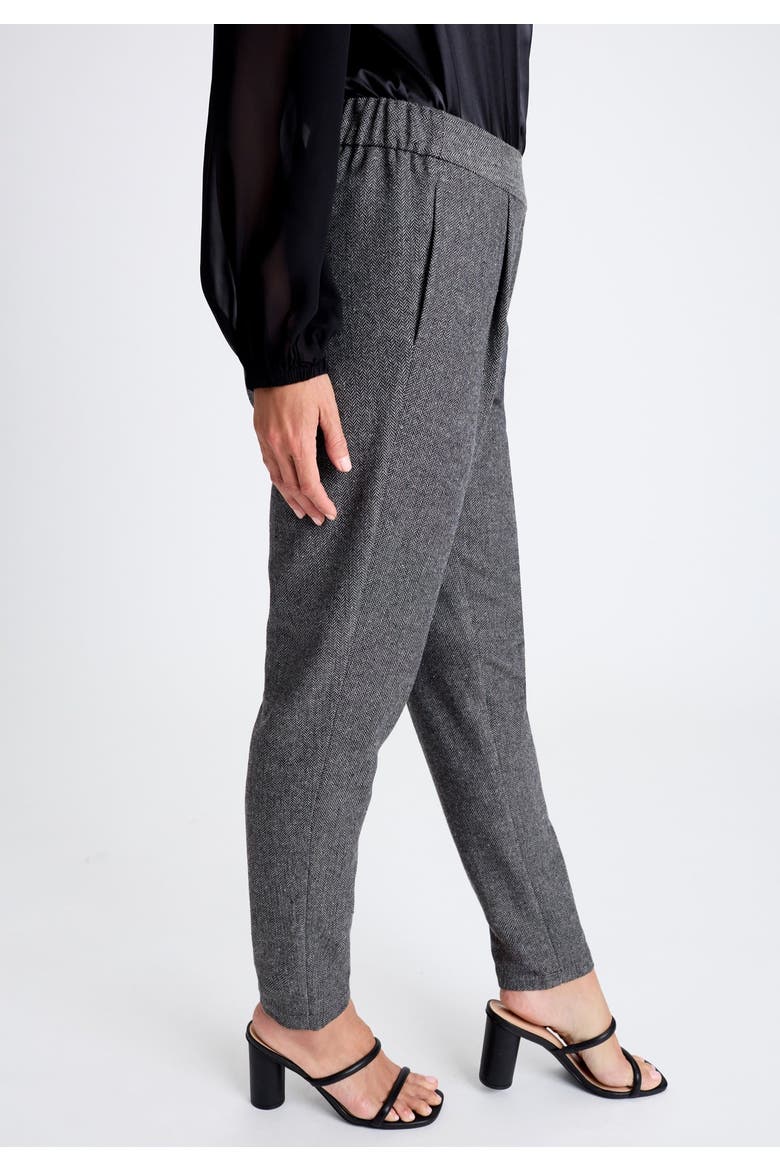Herringbone Straight Leg Pant, Alternate, color, GREY HERRINGBONE