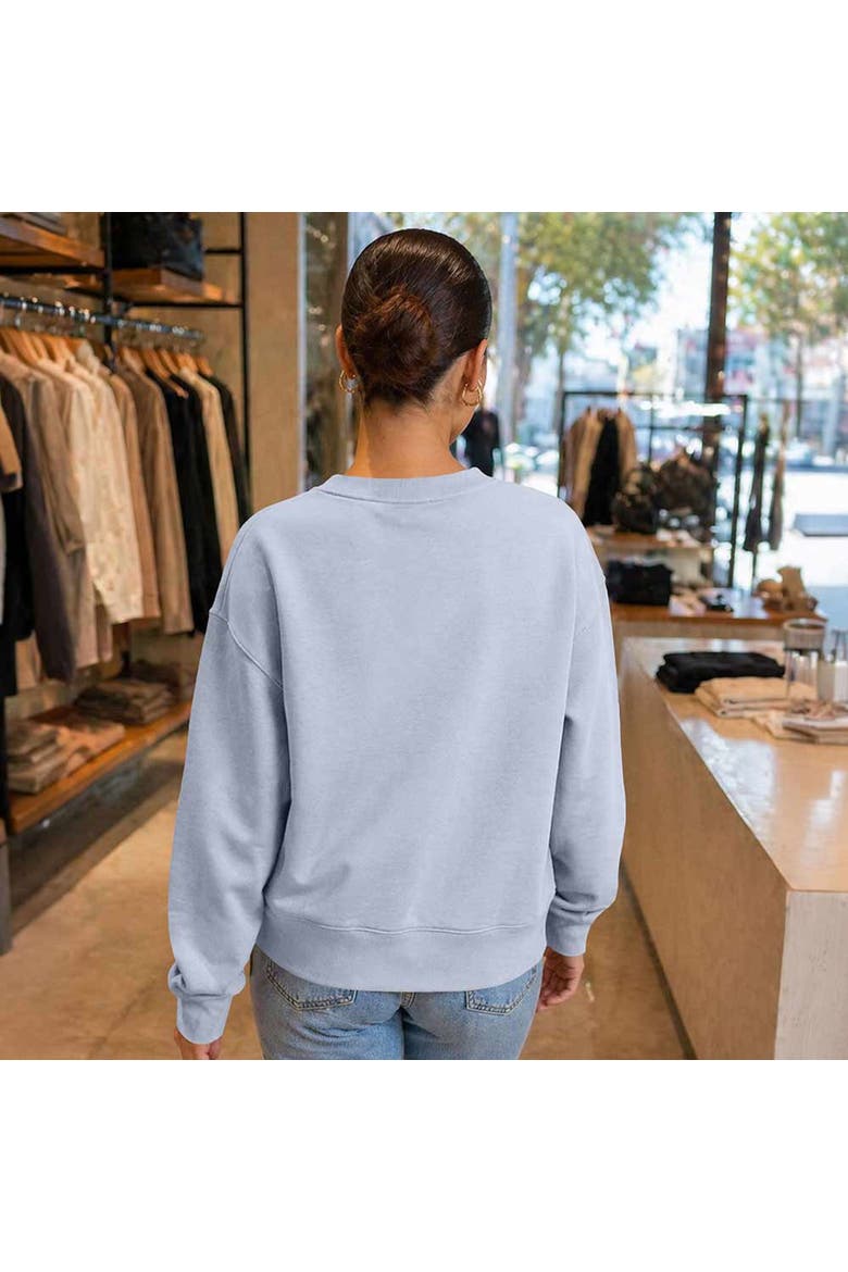 Heartly Ghost Relaxed Fleece Crewneck Sweatshirt, Alternate, color, Powder