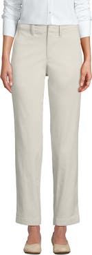 Lands' End Mid Rise Classic Straight Leg Chino Ankle Pants