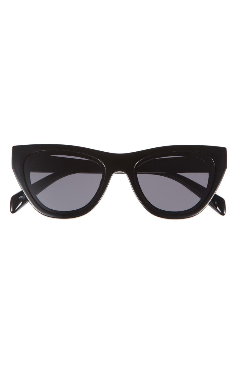 BP. Flat Front Cat Eye Sunglasses, Main, color, Black