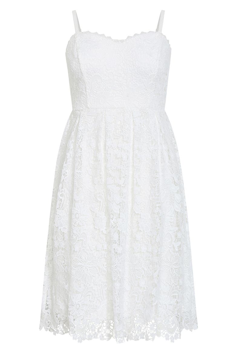 Scarlet Lace Midi Dress, Alternate, color, IVORY