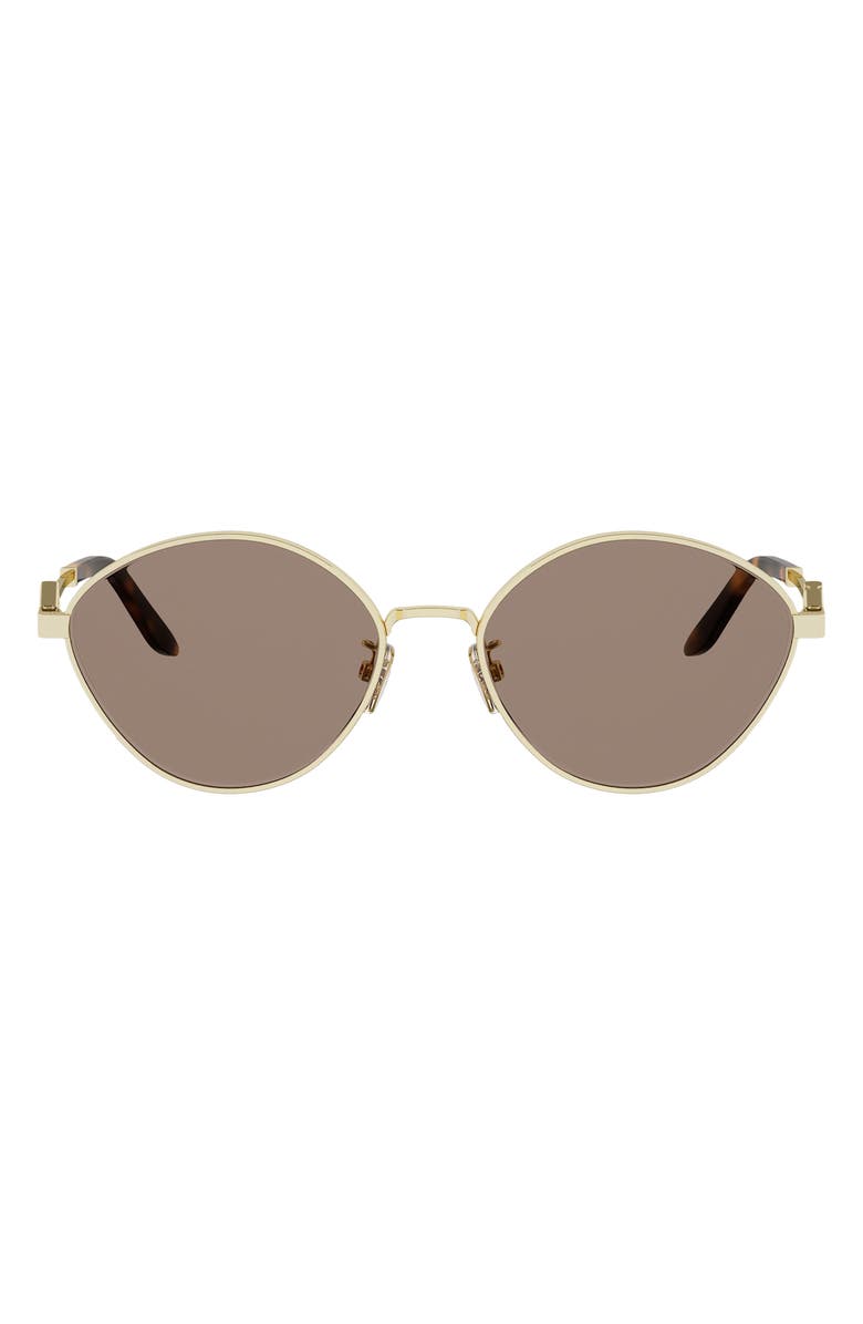 Fendi FF Diamonds 55mm Round Sunglasses, Main, color, Shiny Endura Gold / Brown