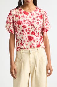 Isabel Marant Hervane Floral Burnout Devoré Georgette Top