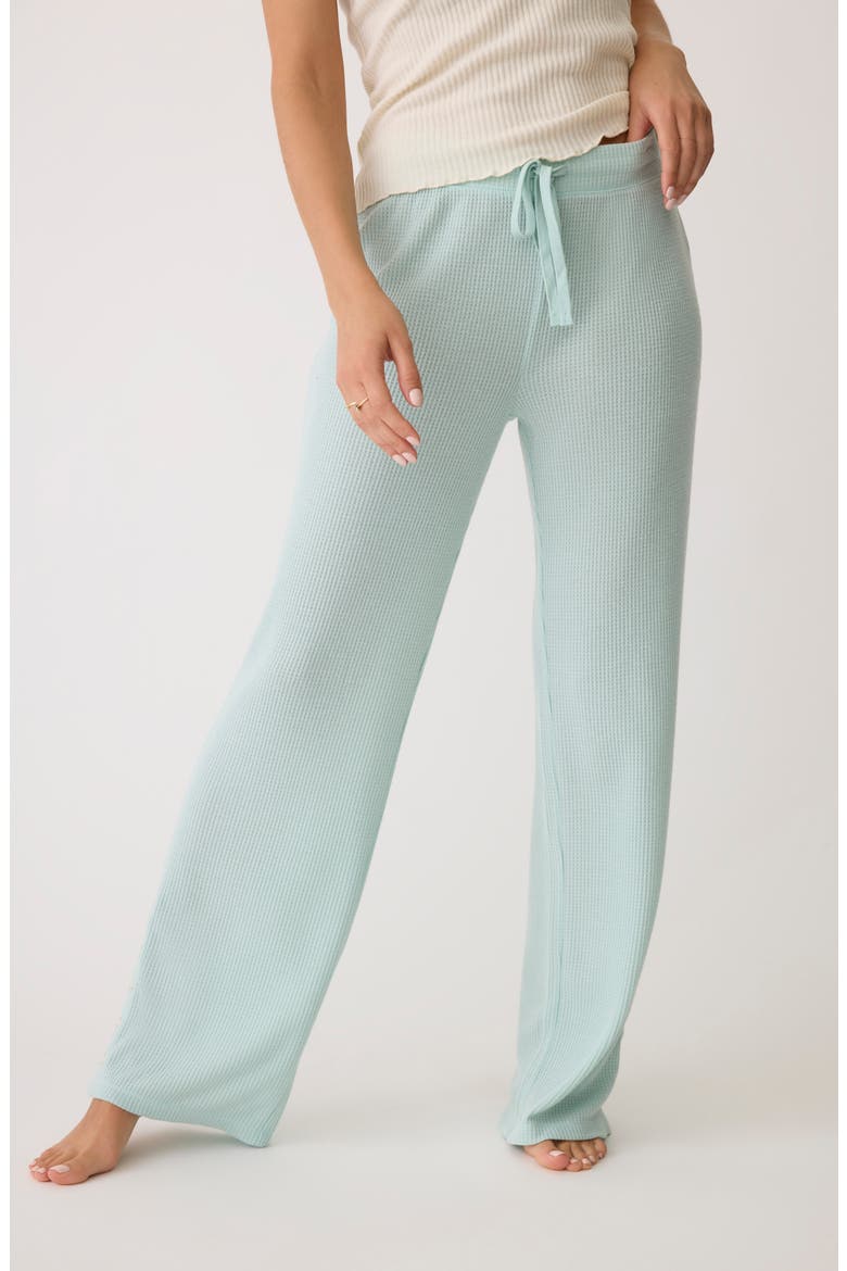 Take it Easy Waffle Knit Pajamas Pants, Main, color, SEAFOAM